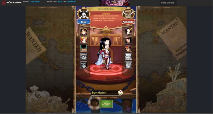 One Piece Online 2: Pirate King Anime browser RPG Game